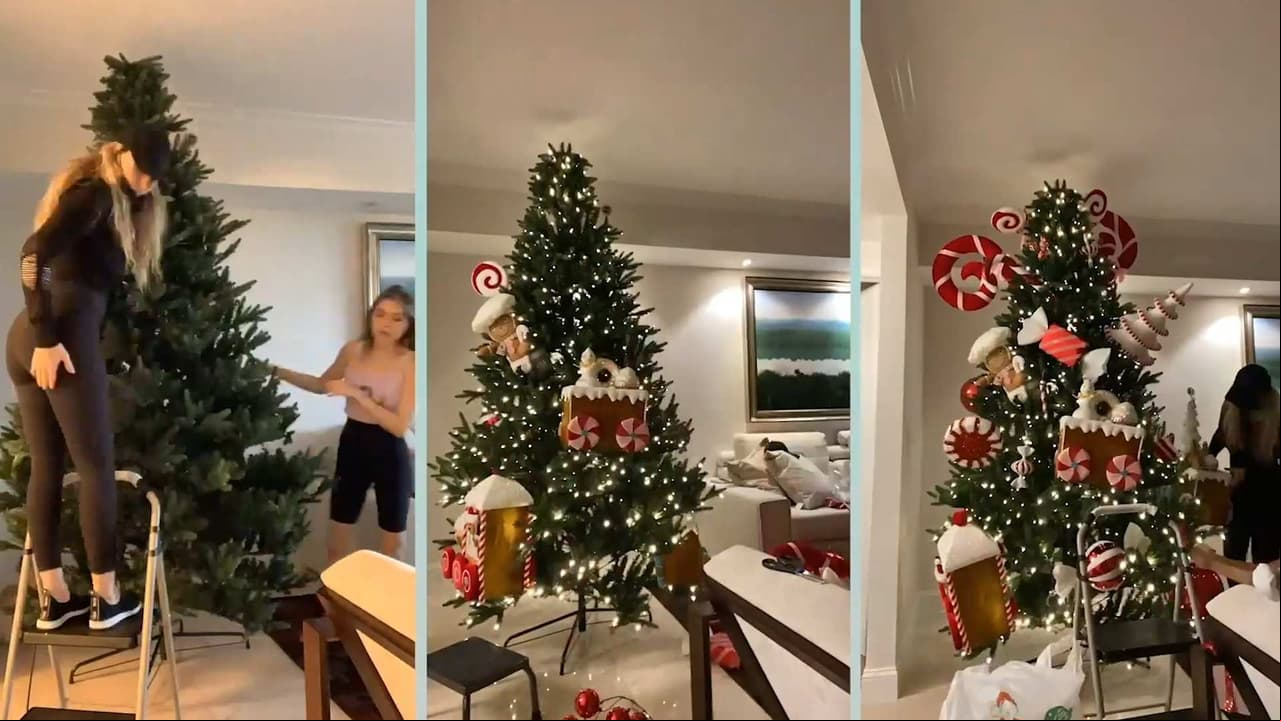 Junto a Angélica Rivera, Sofía Castro muestra parte de su casa: de la sala al árbol de Navidad