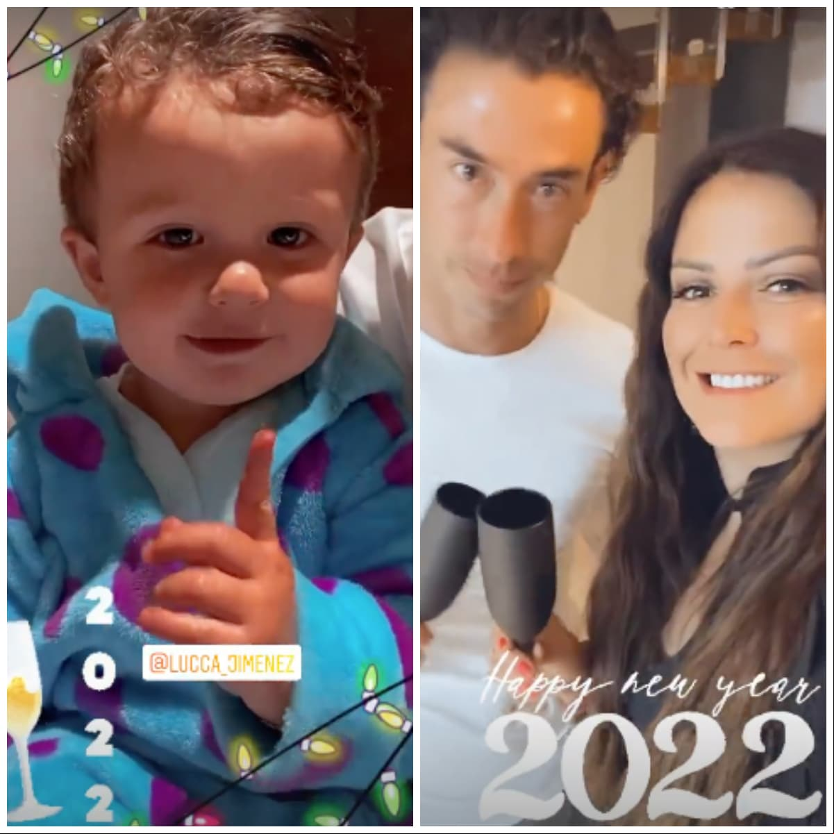 Mariana EcheverríaPresumió la pequeño Lucca antes de dormir y en otra historia de Instagram aparece con su esposo Óscar Jiménez