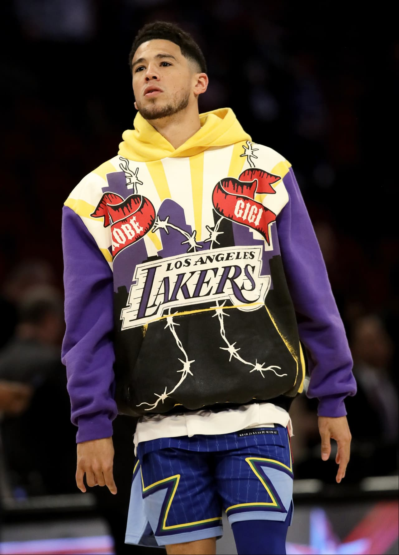 Los jugadores decidieron elegir diseños en su vestimenta con algo referente a Kobe Bryant ¡Qué momentos!