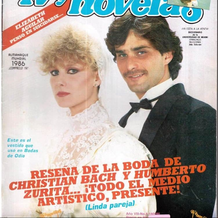 Tras seis años de conocerse, en 1986, Christian Bach y Humberto Zurita decidieron casarse en la Iglesia de San Agustín, en Polanco, en la Ciudad de México. Fue la primera boda de una celebridad en transmitirse por la televisión mexicana.