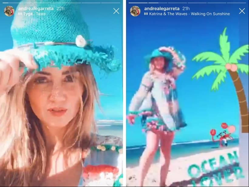 Historias de Instagram de Andrea Legarreta