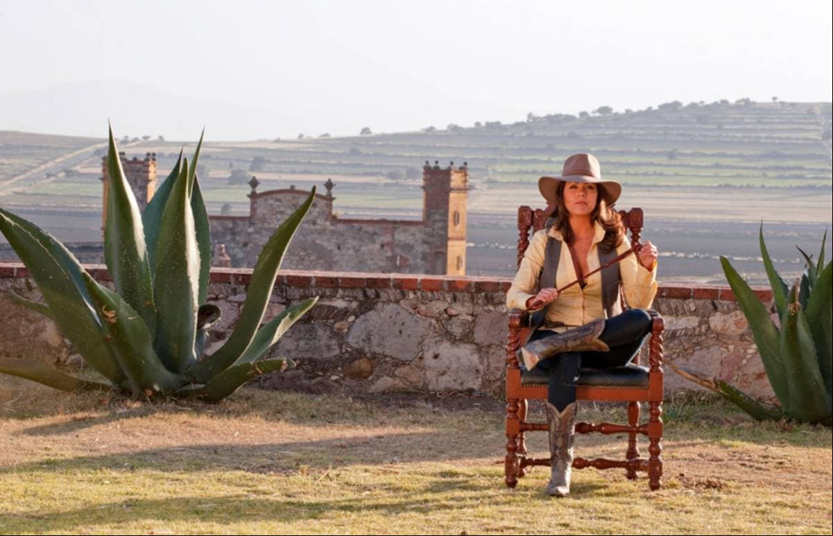 Esa misma hacienda se utilizó para la telenovela Soy tu Dueña, protagonizada por Lucero y Fernando Colunga.