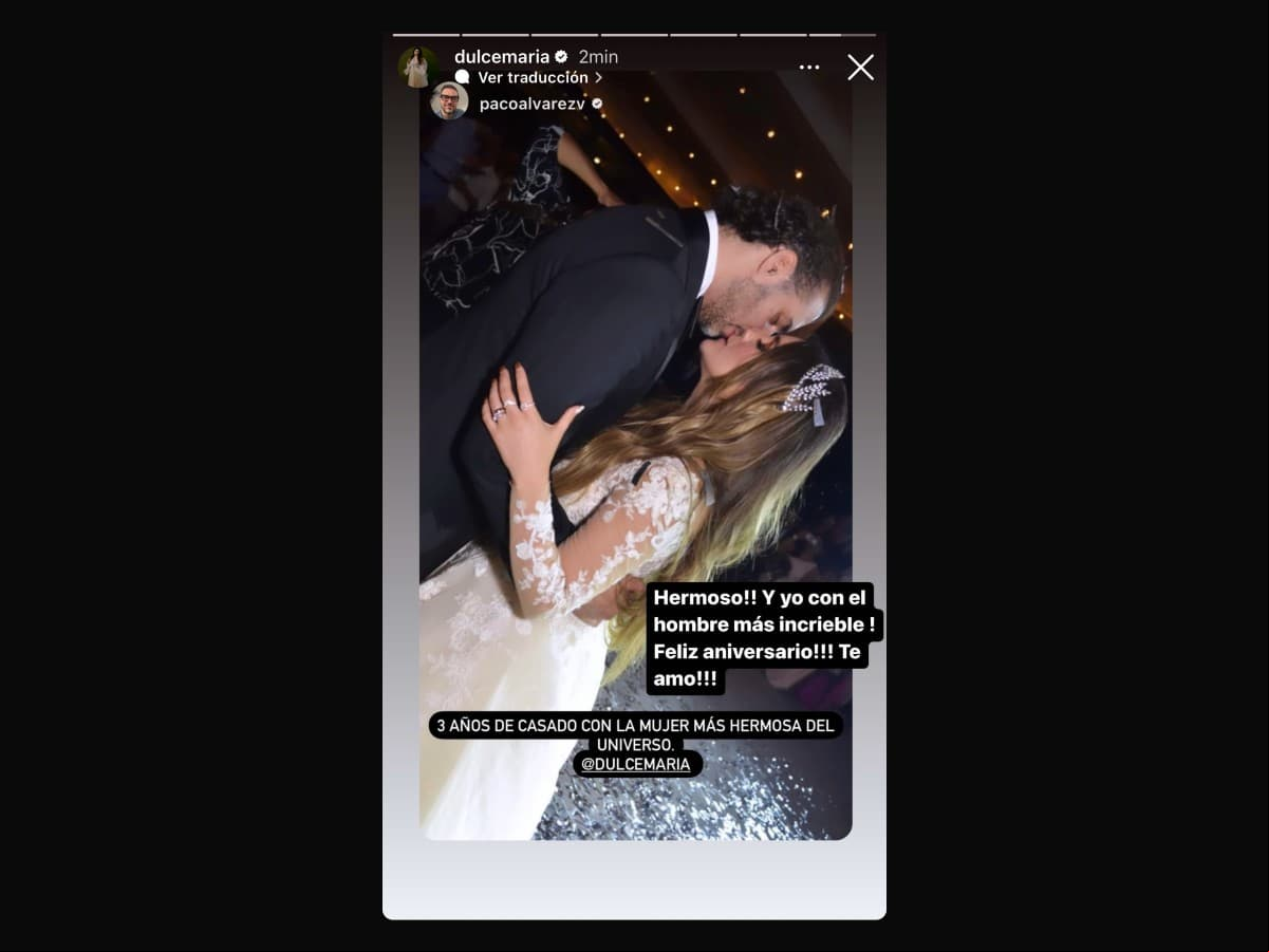 Dulce María se casó con Francisco Álvarez en 2019.