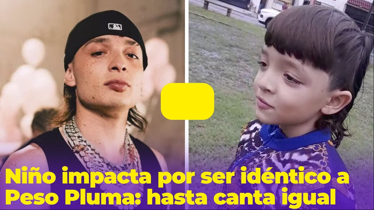 Niño causa impacto por ser idéntico a Peso Pluma: tiene el mismo look y hasta canta ‘igual’