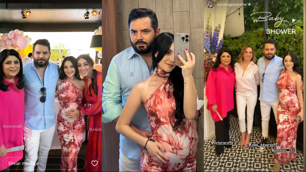 José Eduardo Derbez y su novia tuvieron un segundo 'baby shower' al que en esta ocasión sí acudió Victoria Ruffo y su hija Victoria Fayad.