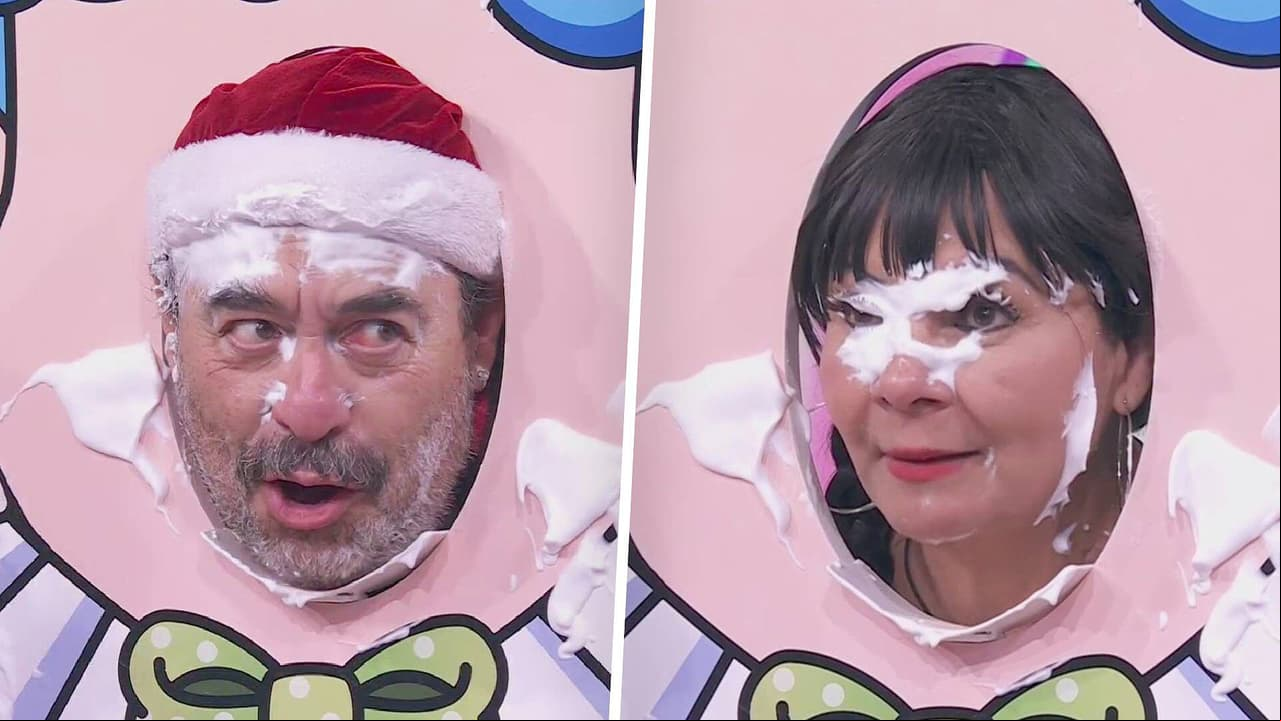 'El Borrego' Nava queda cubierto de crema en El Humor de Hoy
