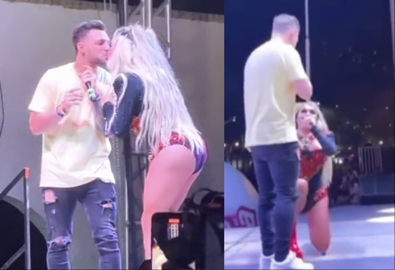 Wendy Guevara se reencuentra con Nicola y se le arrodilla en pleno escenario, ¿le pidió matrimonio?