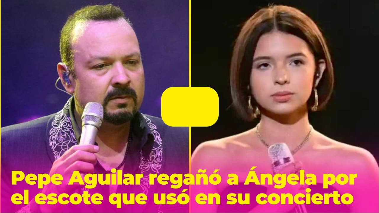 Pepe Aguilar regaña a Ángela por el “mugrero escotado” que usó en su concierto y fans la defienden