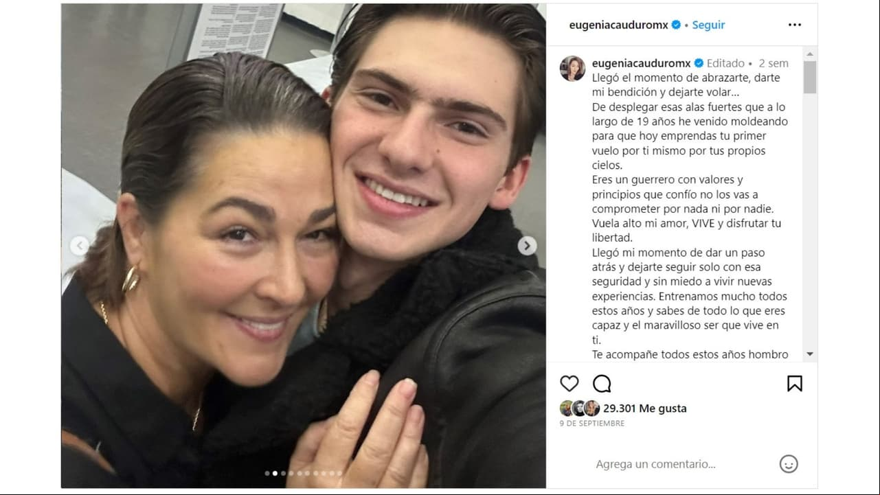 Eugenia Cauduro dedicó un mensaje a su hijo Patricio.