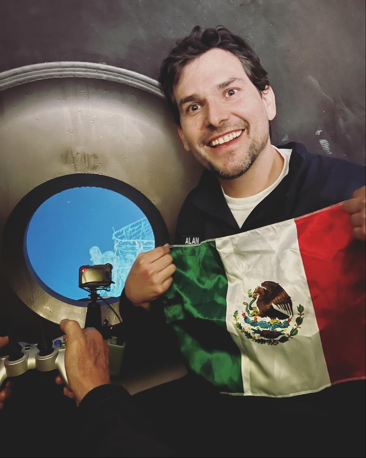 Alan Estrada exploró los restos del Titanic en julio de 2022.