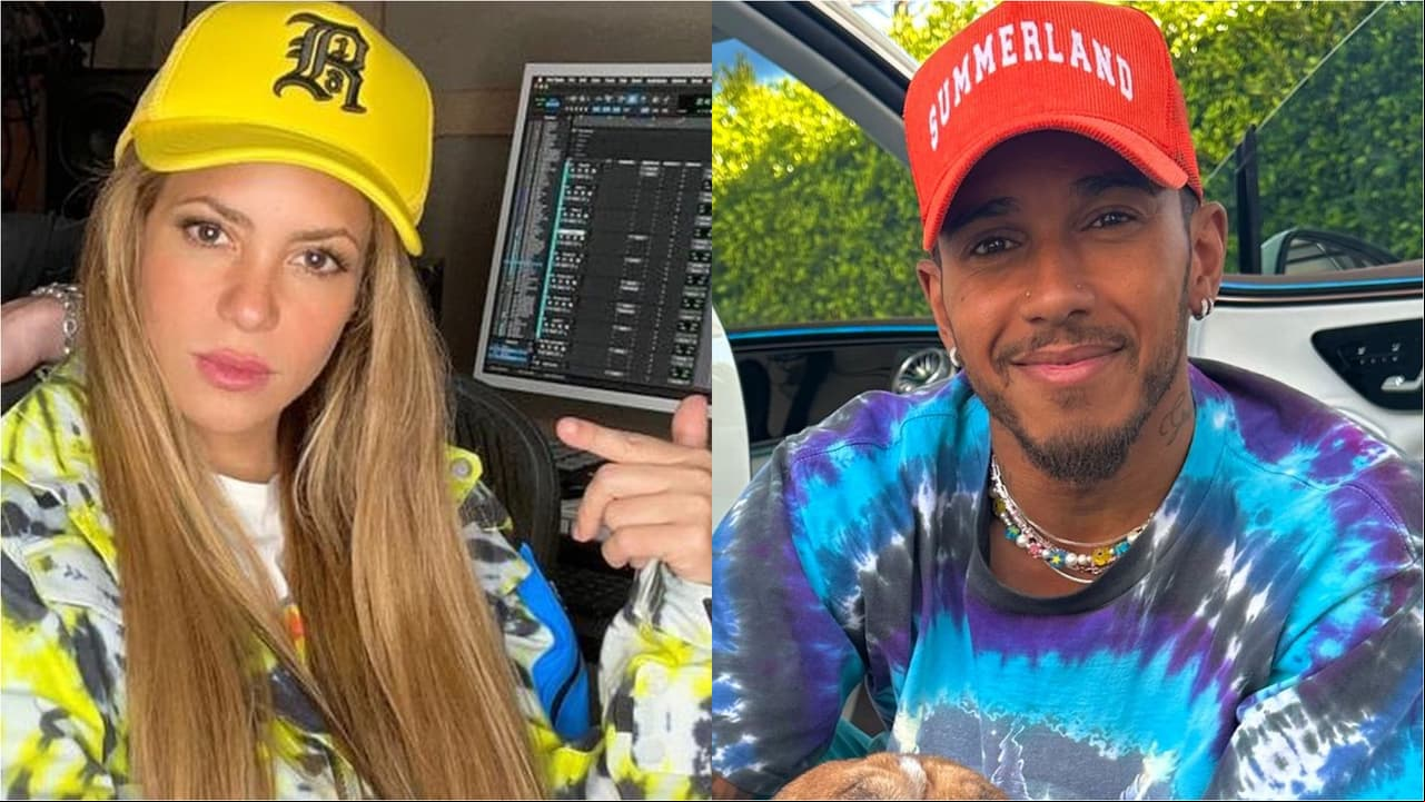 Shakira lo hace de nuevo: aparece en F1 para ver a Lewis Hamilton