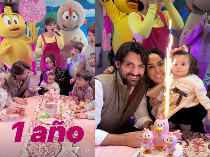 Los personajes de ‘Gallina pintadita’ amenizaron el evento, quienes se quedaron hasta que partieron el pastel.