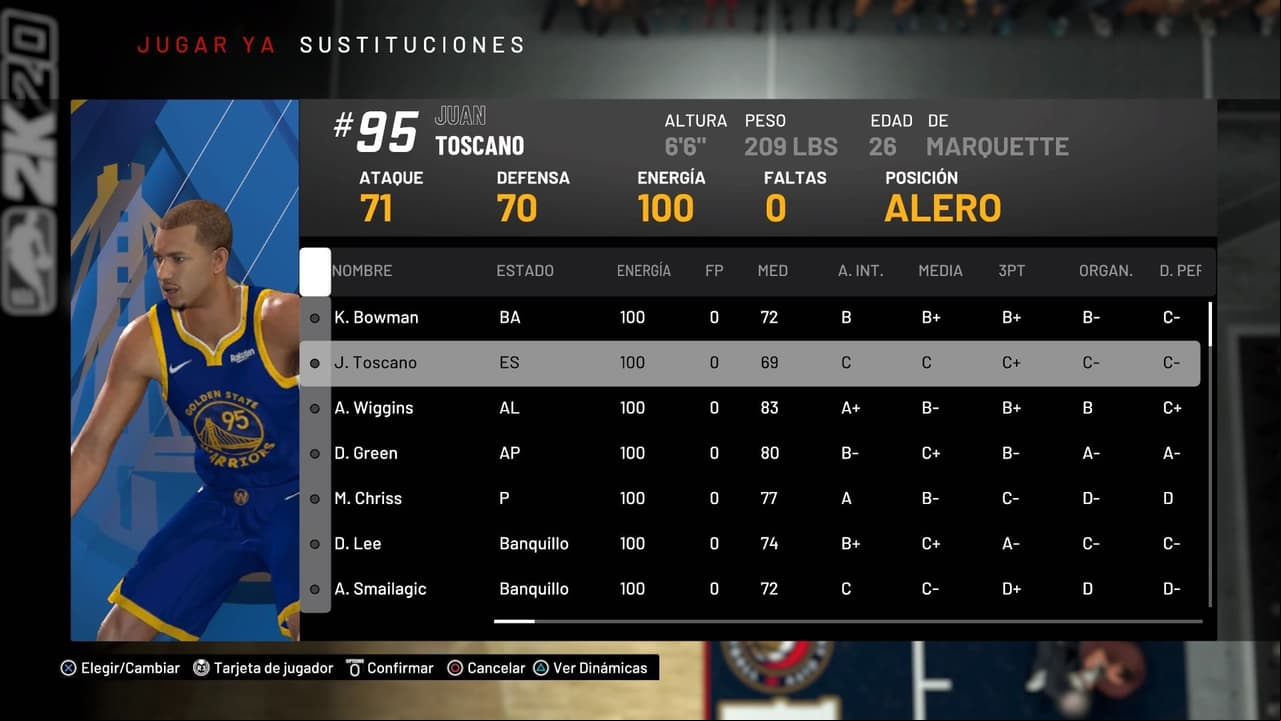 Así es la valoración del mexicano en el NBA 2K, así que ya lo pueden utilizar en cualquiera de los modos de juego.