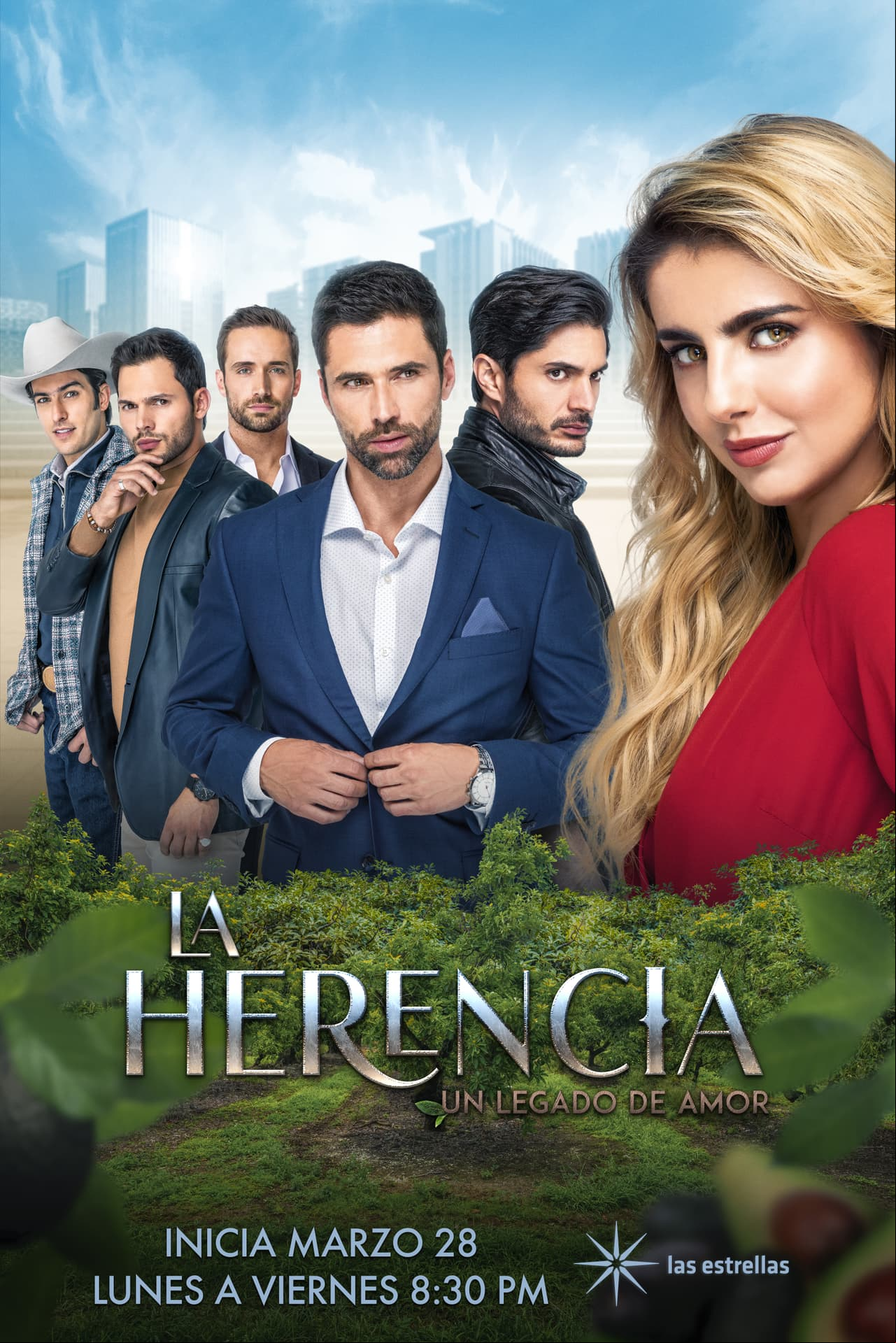 Michelle Renaud y el elenco de La Herencia estelarizan el primer póster de la telenovela
