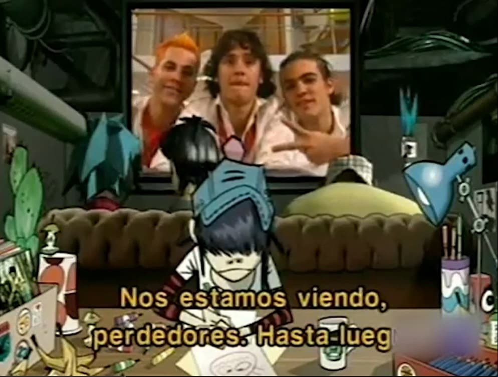 La banda Gorillaz, creada por Damon Albarn y Jamie Hewlett, tuvo una pequeña participación en una escena con Christian Chávez y Christopher Uckermann.