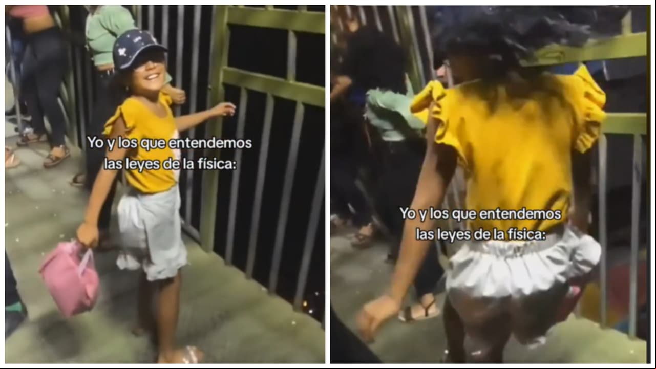 Niña mexicana desafía a la gravedad y salta dentro de juego mecánico: video desata teorías