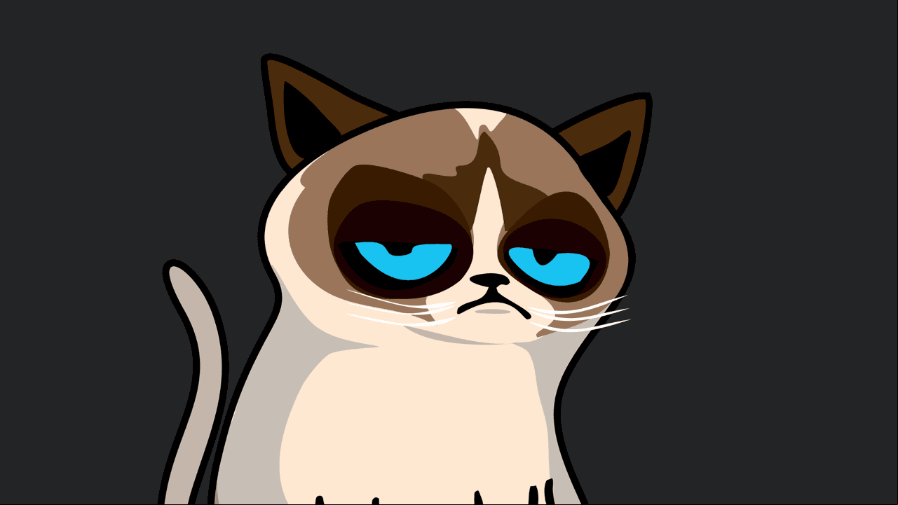 Meme de gato gruñón
