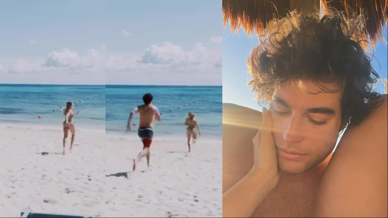 Danilo Carrera se mostró muy 'juguetón' con su nueva pareja en la playa