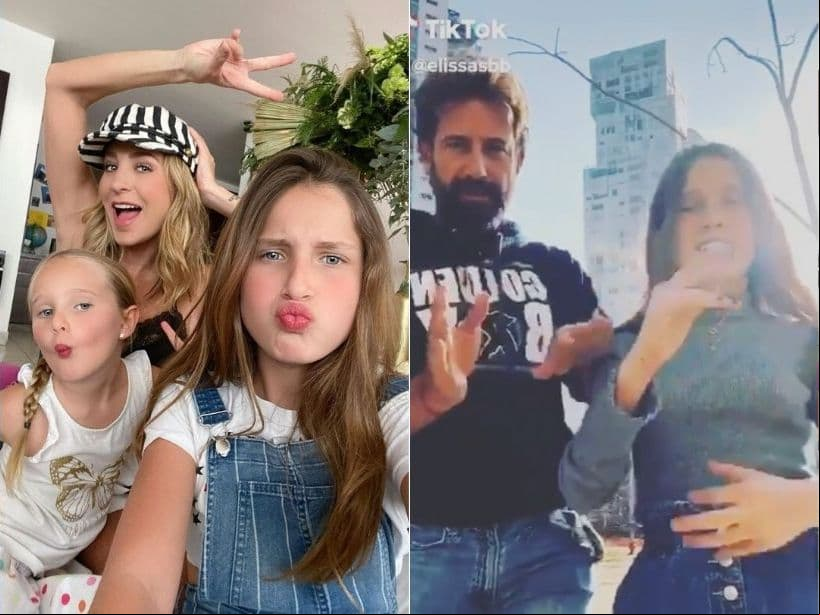 Geraldine Bazán y Gabriel Soto son otros famosos que también han estado al pendiente de sus hijas y aunque cada uno lo ha hecho por su lado, ambos han compartido divertidos videos en sus perfiles de Tik Tok.