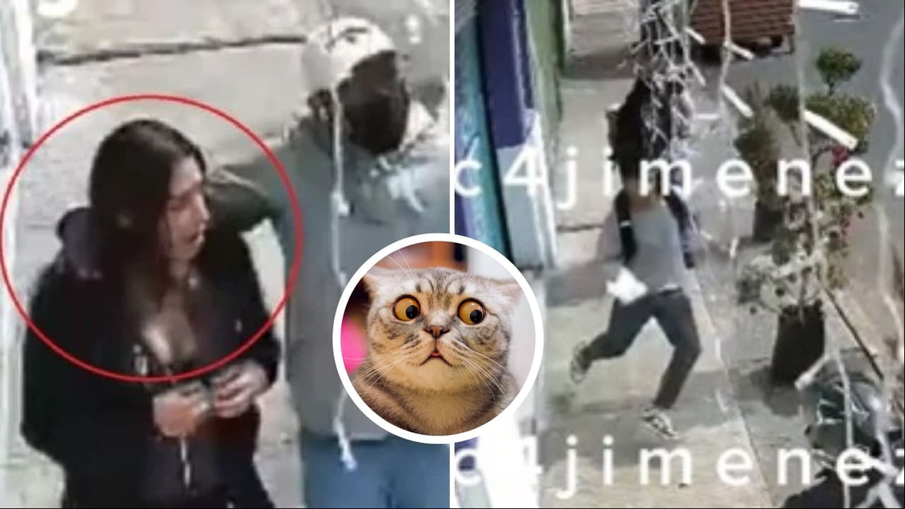 Joven sale corriendo y abandona a su novia durante asalto y el ladrón lo regaña
