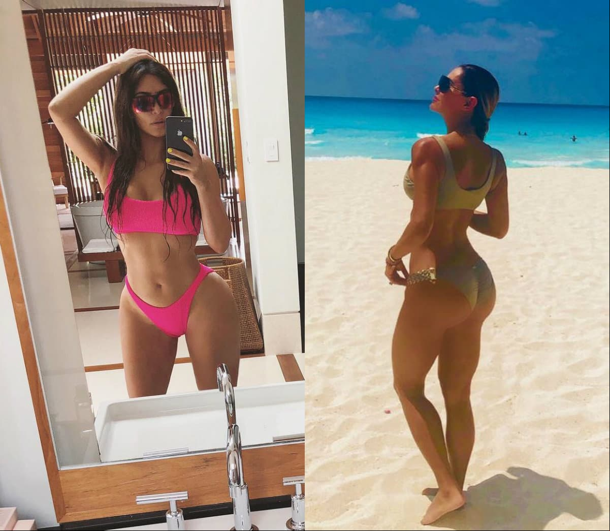 La guerra de bikinis de esta semana corre a cargo de Kim Kardashian y Ninel Conde, quienes en diminutos atuendos sacarán chispas