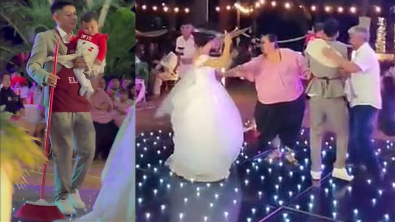 Mujer estalla contra la esposa de su hijo en plena boda por ponerlo a bailar 'El Mandilón'
