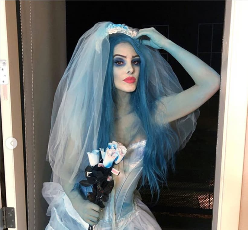 Lele Pons se disfrazó de ‘Maléfica’, ‘Rapunzel’ y ‘Emily’ de la película ‘El cadáver de la novia’.