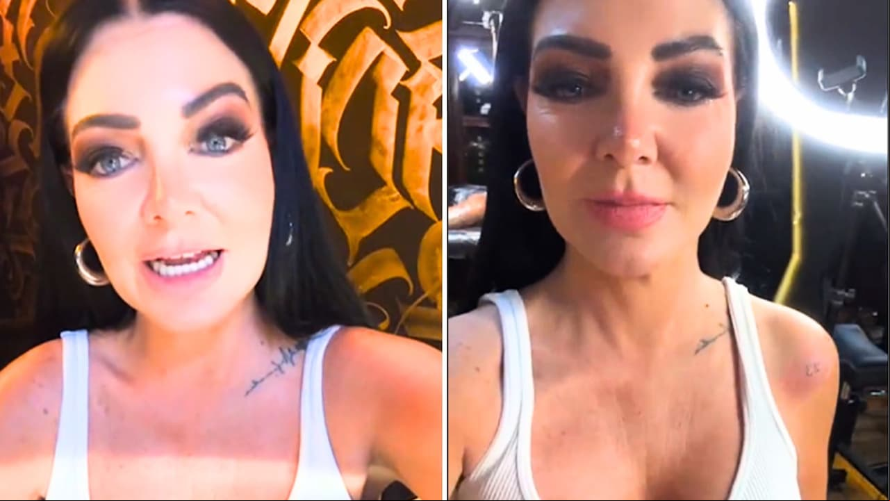 Paola Durante antes y después de su tatuaje del Team Mar