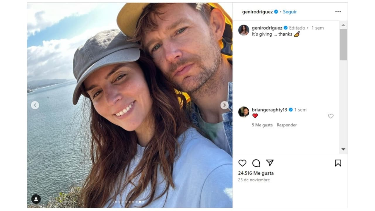 Génesis Rodríguez se presumió con su novio, Brian Geraghty, en Día de Acción de Gracias.