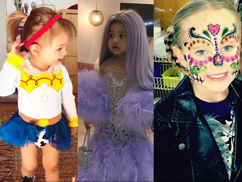 Los festejos de Halloween ha comenzado y los famosos compartieron algunas fotografías de sus hijos disfrazados.