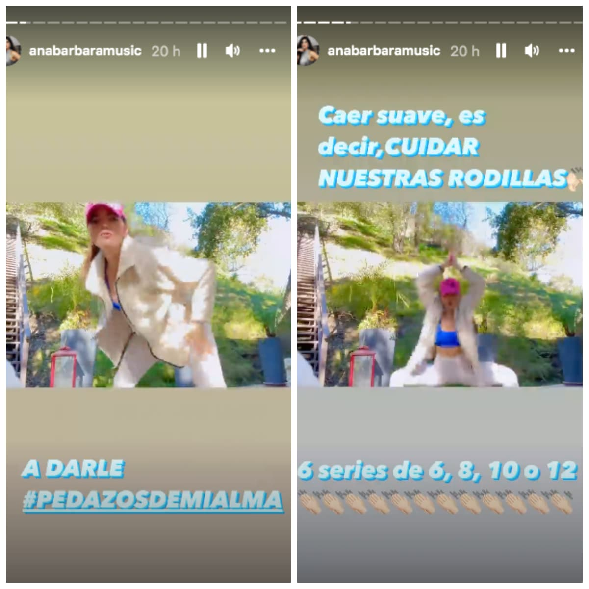 Ana Bárbara compartió rutinas de ejercicios para sus fans