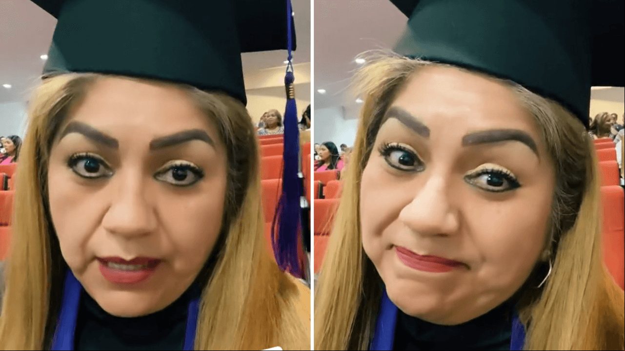 Mujer acaba la preparatoria a los 50 años y sus hijos no van a su graduación