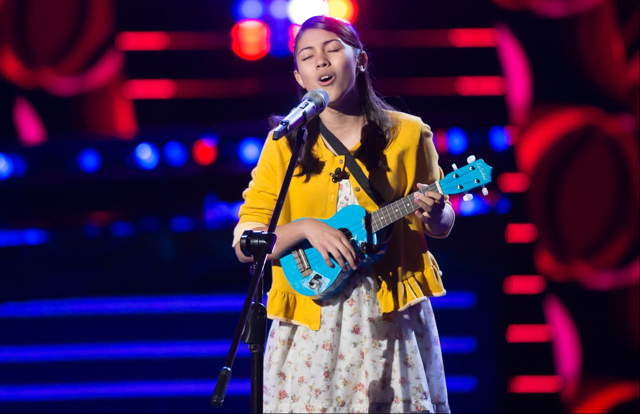 Nadia Ríos y su ukulele conquistaron de inmediato el corazón de Melendi, y como la casualidad no existe, el destino puso a la pequeña Nadia en el equipo Melendi.