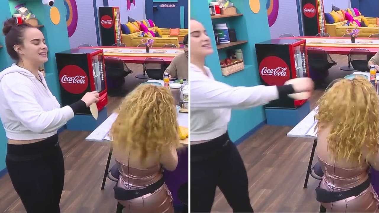 Gala cachetea a Briggitte con una tortilla