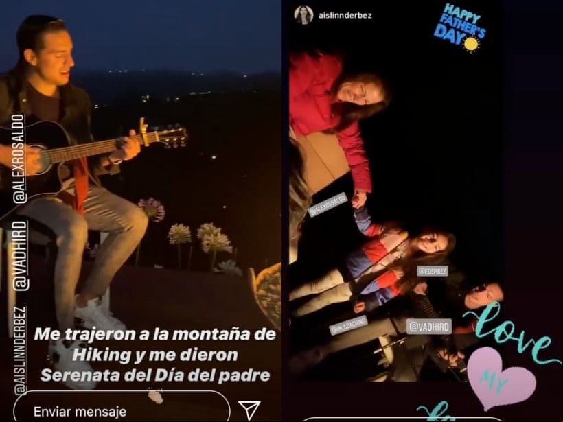 Para Eugenio Derbez los festejos del Día del Padre iniciaron una noche antes con una divertida fogata y una serenata, en la que Vadhir, Alessandra, Aislinn y Aitana cantaron algunas canciones.
