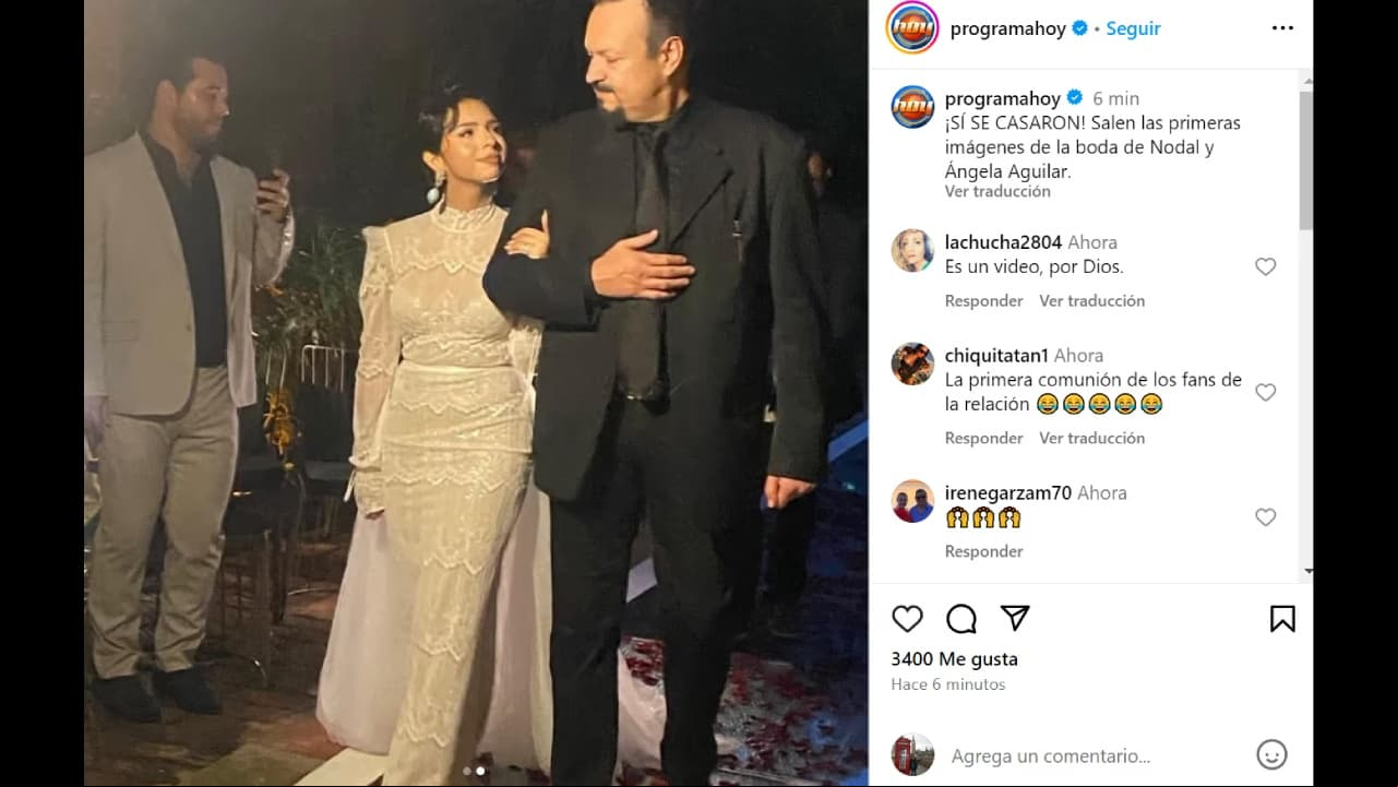 Pepe Aguilar sí entregó a Ángela Aguilar en el altar