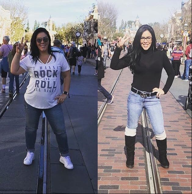 "Pues aquí estoy un año después. Esta foto tenía una meta hoy hace un año y estoy muy orgullosa de poder decir: lo logré. No existen imposibles si en verdad lo deseas con todo tu corazón", escribió la conductora Marichelo Puente debajo de una fotografía, el 20 de enero de 2020, que compara su pérdida de peso. A raíz de esta fotografía, Puente ha hablado en diversas ocasiones sobre cómo ha vencido su adicción a la comida.