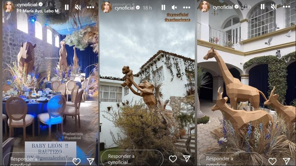 Cynthia Rodríguez compartió detalles de la decoración de la fiesta del bautismo de su hijo León.