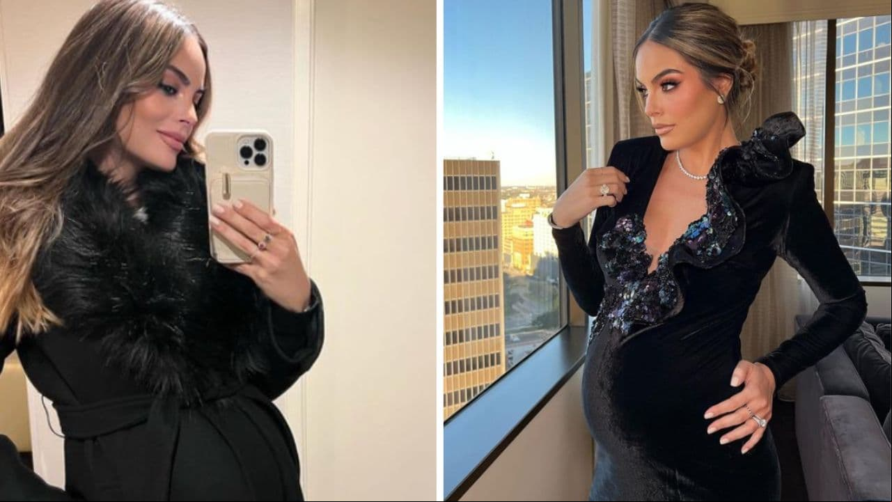 Ximena Navarrete posa con sus dos hijos en 'mirror selfies'
