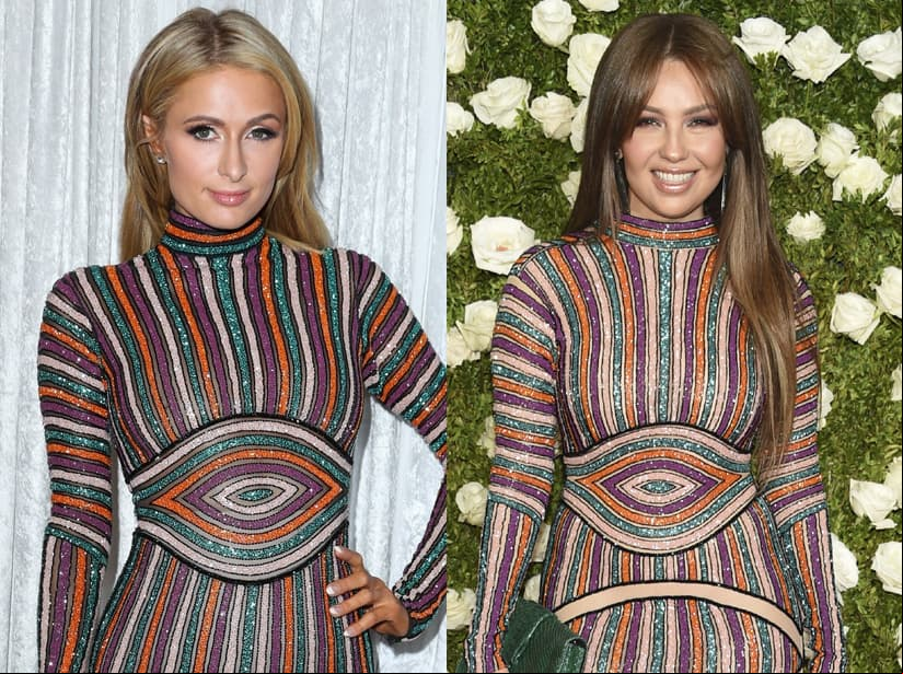Las empresarias lucieron este diseño de Elie Madi