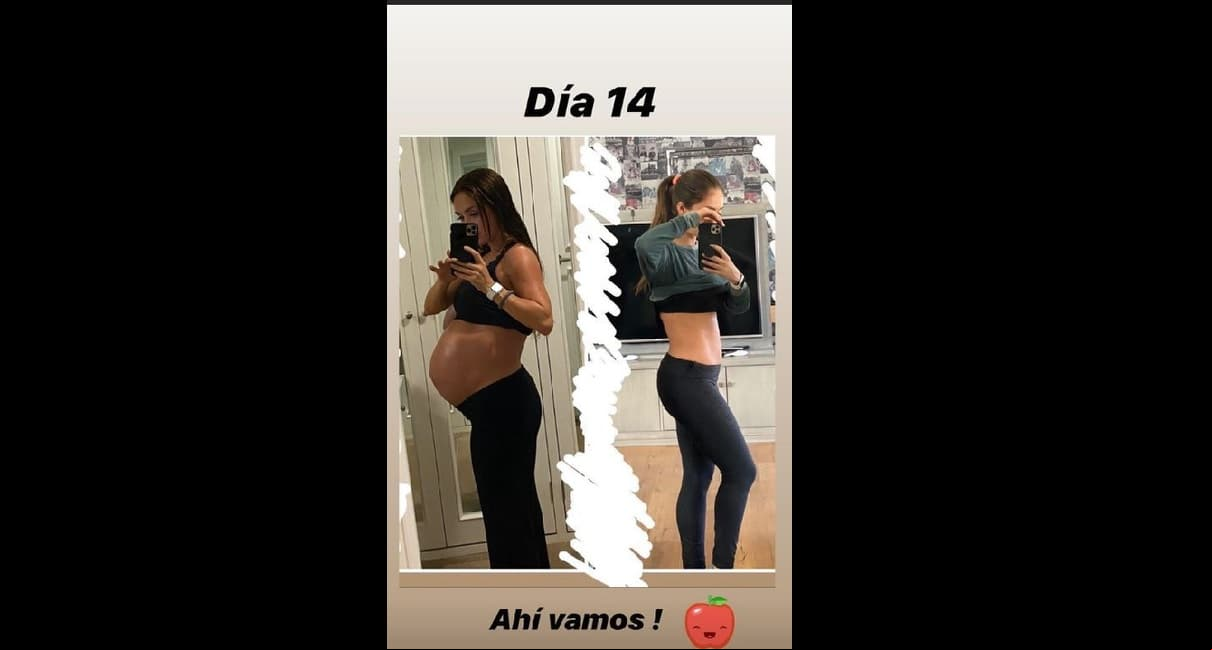 Otra que rompió récord fue Anahí, quien a 14 días del nacimiento de su segundo hijo, Emiliano, presumió un abdomen además de plano, marcado con el que causó revuelo en redes sociales, donde semanas después aclaró que no había roto la cuarentena haciendo ejercicio y que usaba prendas deportivas por comodidad.