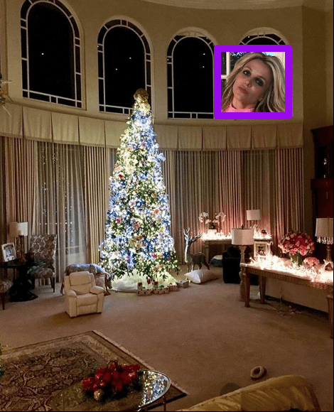 Britney Spears sorprendió al poner su árbol desde finales de noviembre. Foto: Instagram
