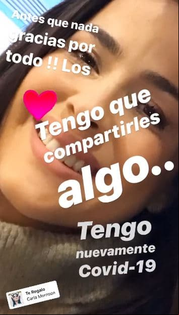 Danna García anuncia que menudamente dio positivo a coronovirus.