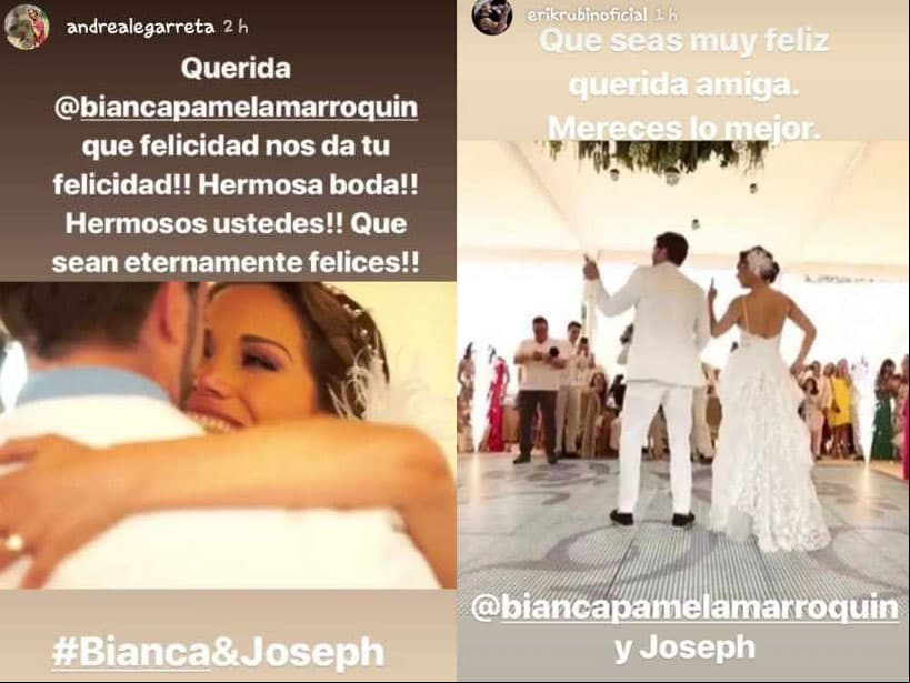 Los invitados compartieron algunos de los momentos más emotivos de la boda a través de sus redes sociales.