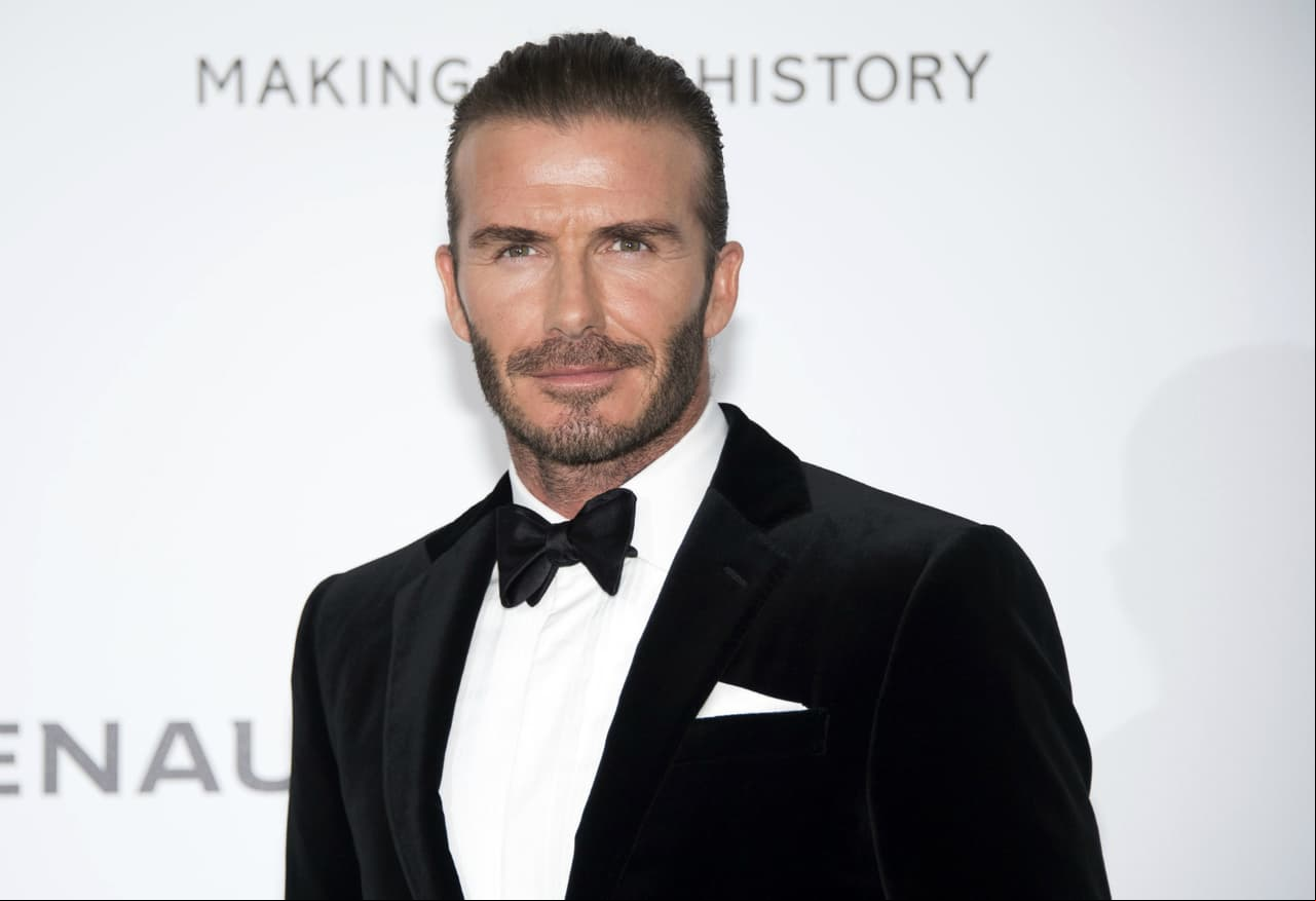David Beckham - rostro cuadrado