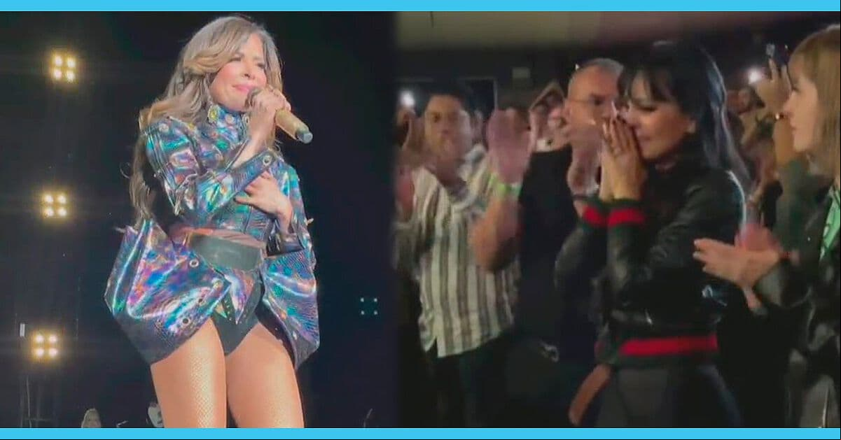Maribel Guardia reaparece en concierto de Gloria Trevi y ambas terminan llorando