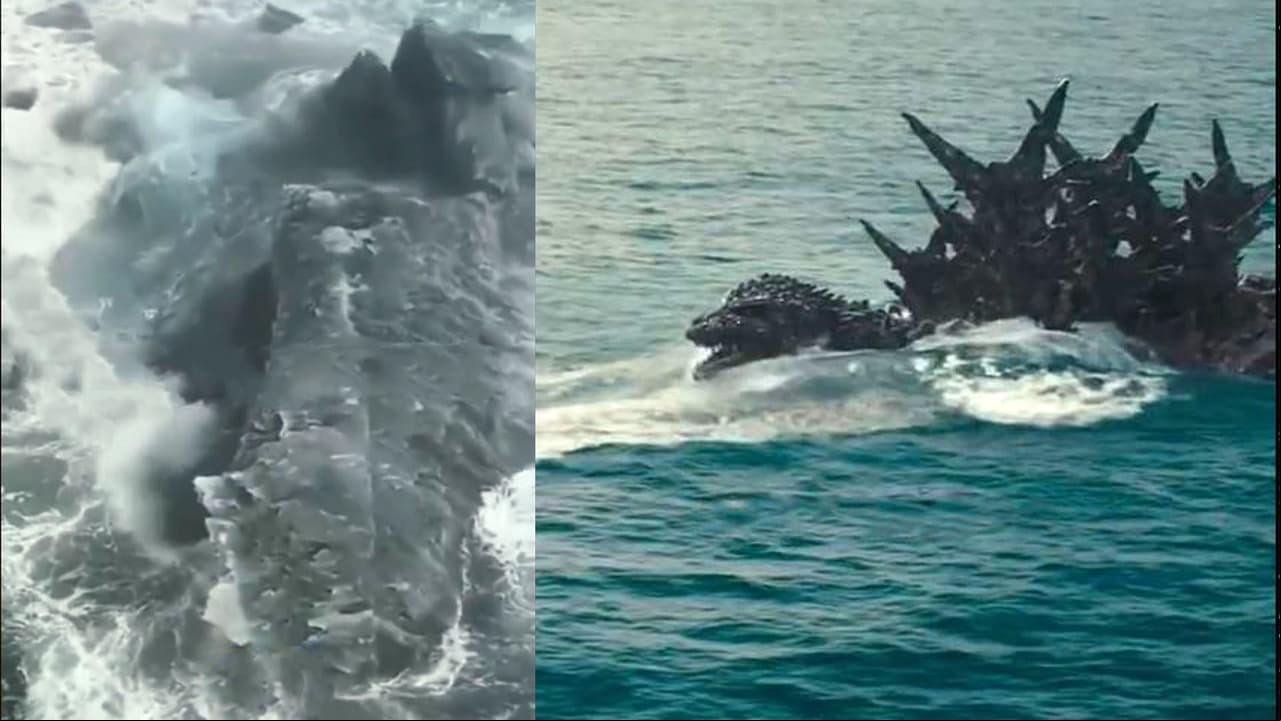 Inquietante video viral muestra a un "Godzilla" emergiendo del mar y desata polémica en Internet: ¿es real?