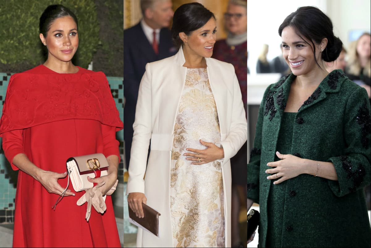 Aun en la recta final de su embarazo, Meghan Markle conquistó miradas con los espectaculares outfits con los que presumió baby bump.