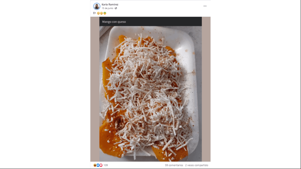 Mango con queso y chile