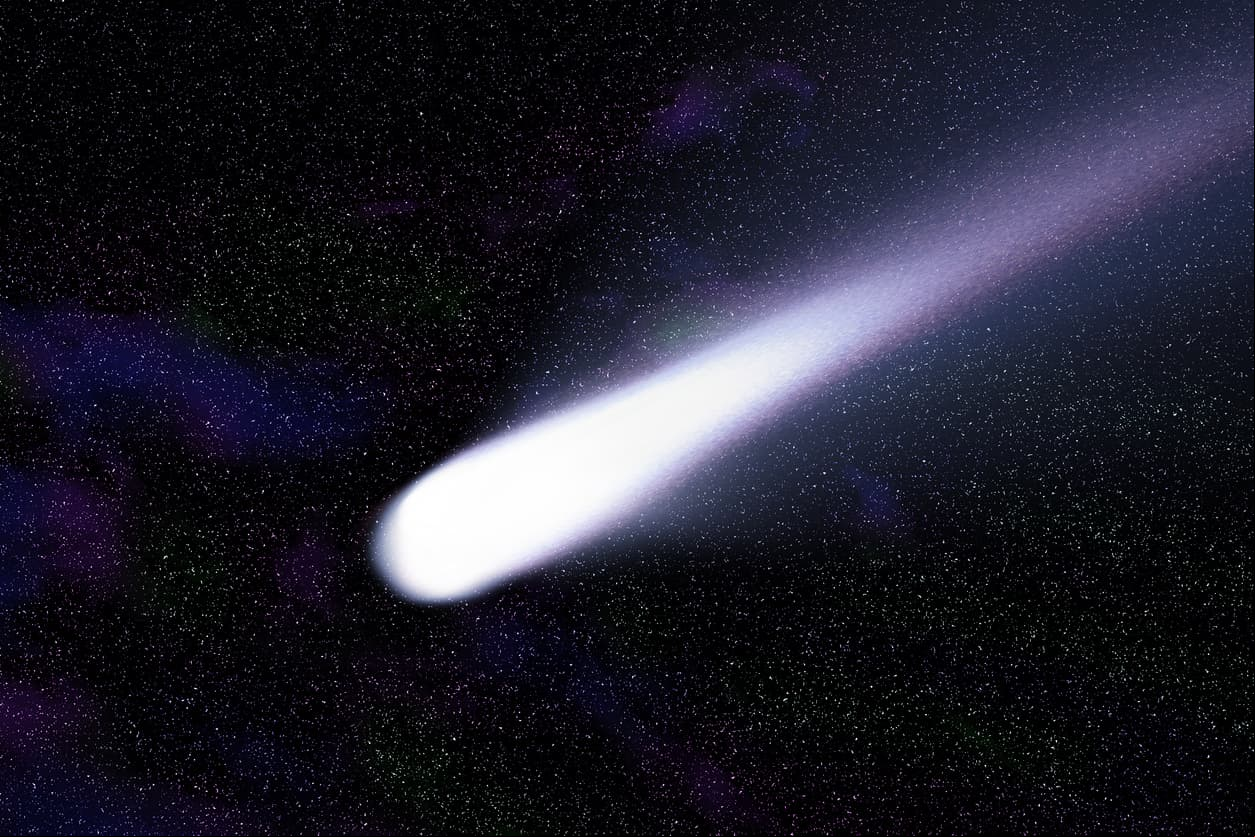 Chuvas de meteoroso vem como fragmentos de cometas que atravessam o espaço.
